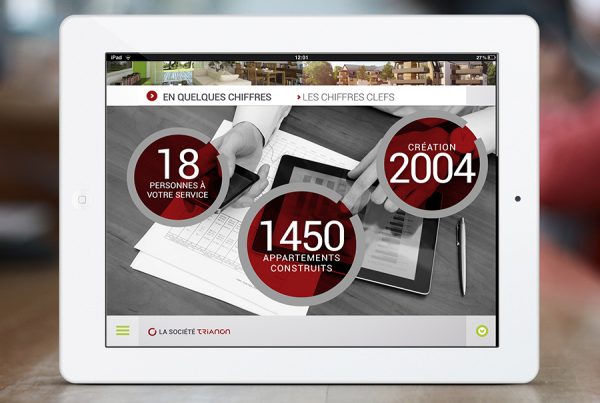 Trianon présentation commerciale sur tablettes tactiles